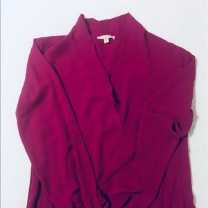 Pleione silk hot pink blouse